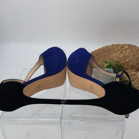 Vittorio D'Firenze Blossom Carina-76 Faux Suede T-strap Peep-toe Platform Stilet - Picture 9 of 12